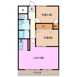 MKタウン江場 A棟の物件間取画像